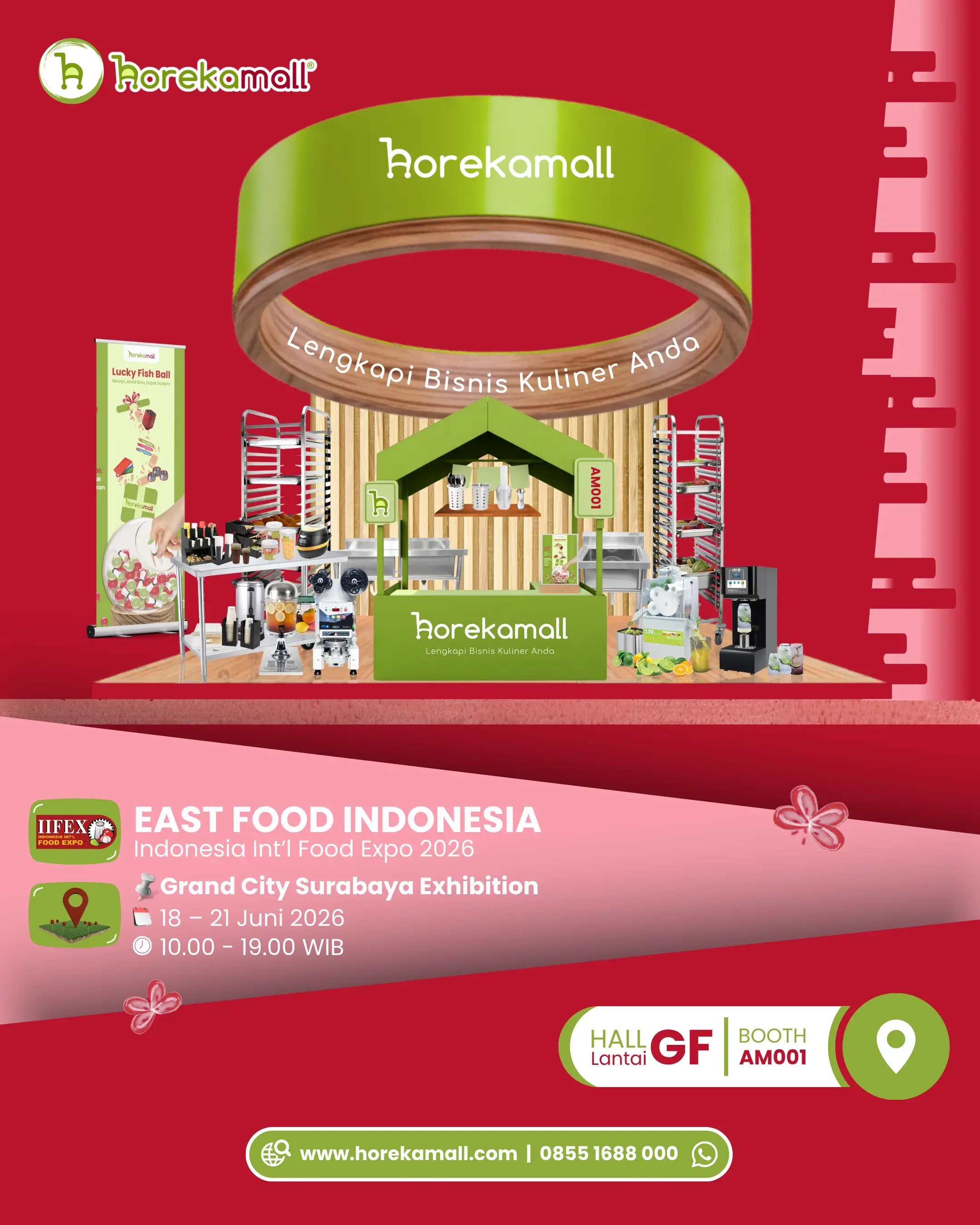 Horekamall Hadir di East Food Indonesia 2026 Surabaya, Booth AM001 Grand City
