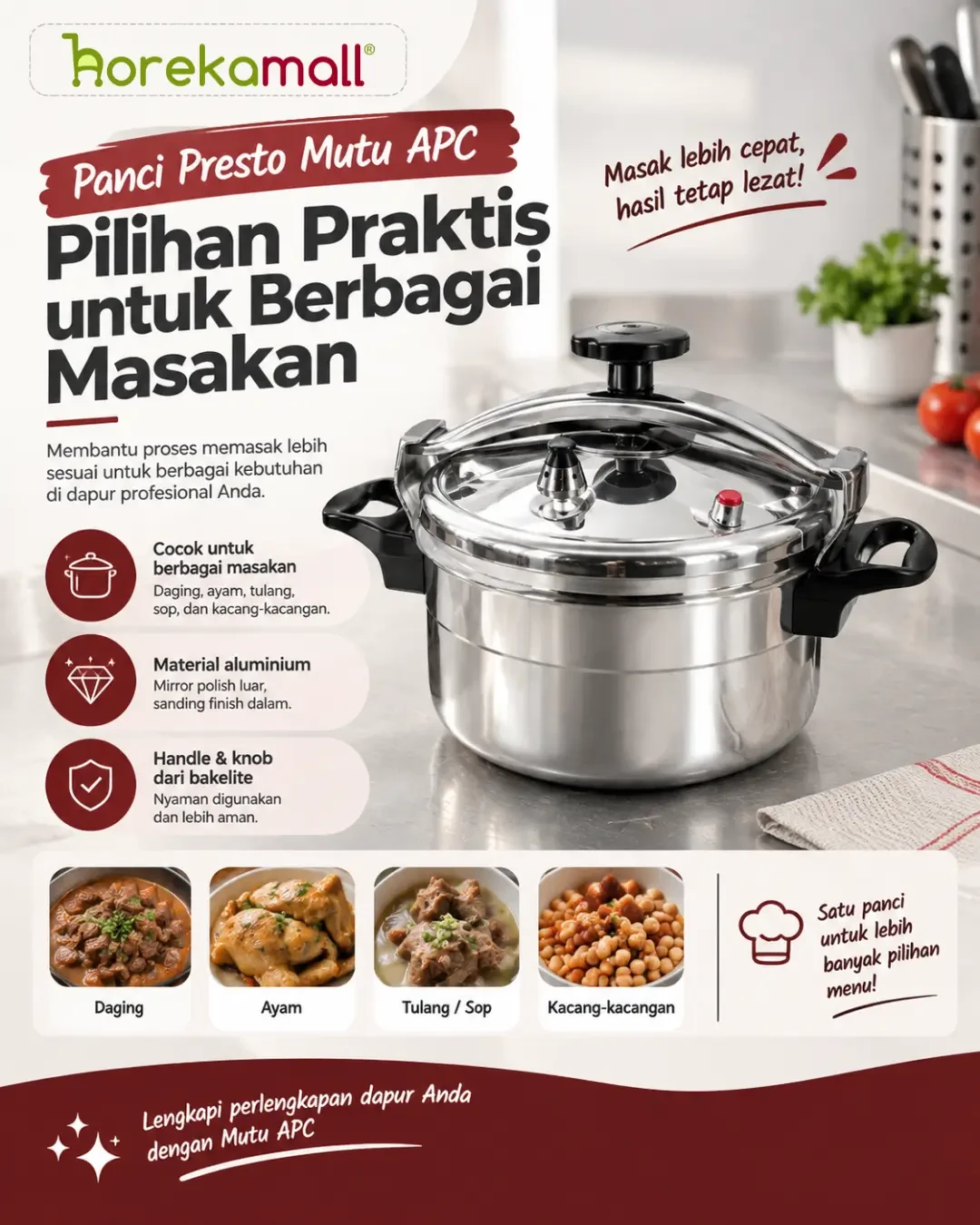 Panci Presto Mutu APC, Pilihan Praktis untuk Berbagai Masakan