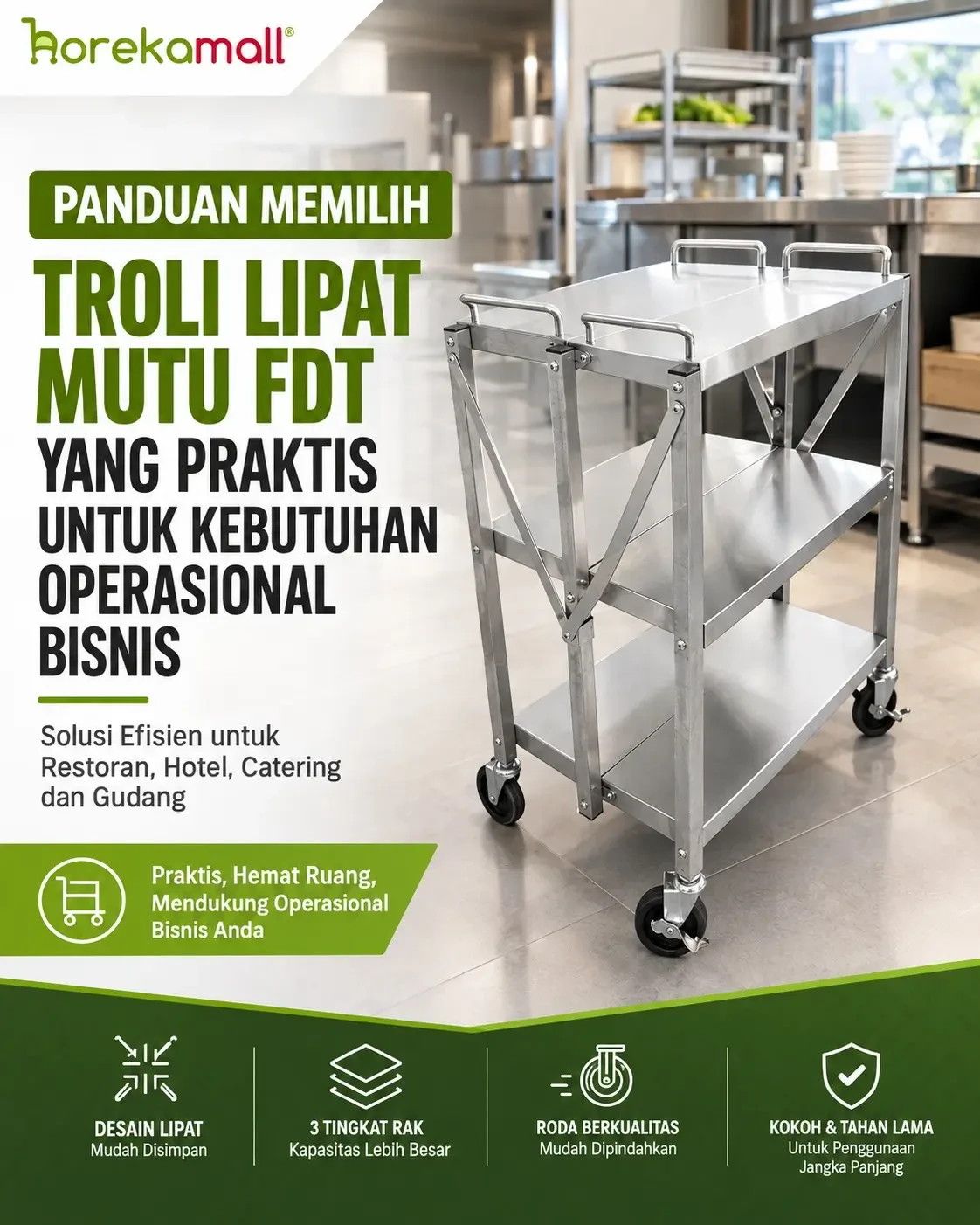 Panduan Memilih Troli Lipat Mutu FDT yang Praktis untuk Kebutuhan Operasional Bisnis