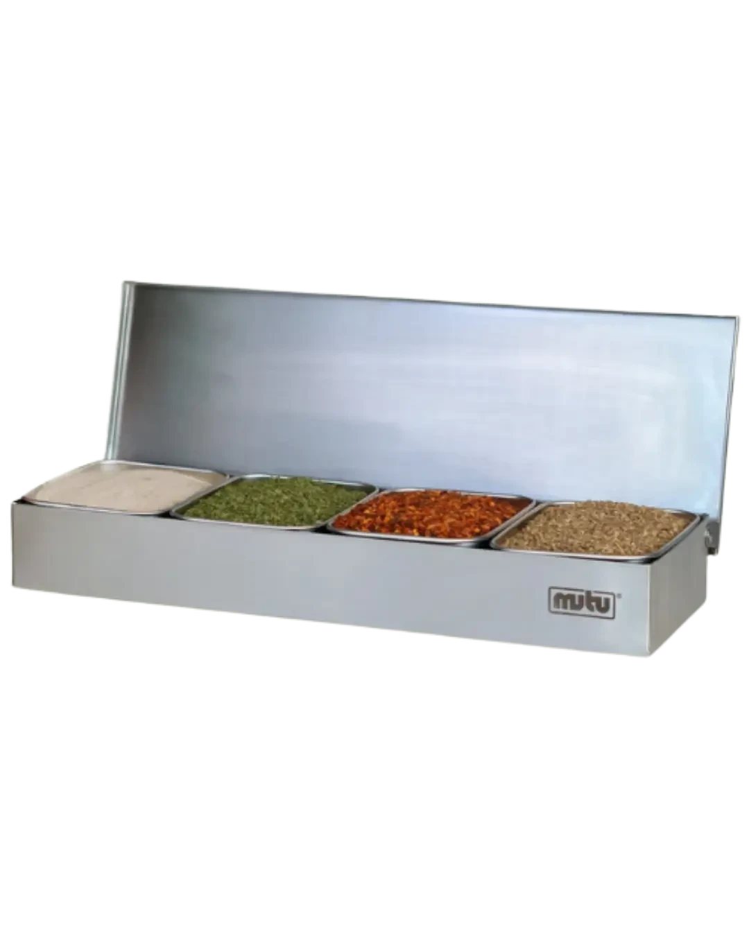 Compact Ingredient Holder Stainless Tempat Bumbu Topping Serbaguna | Mutu CMH-4SC