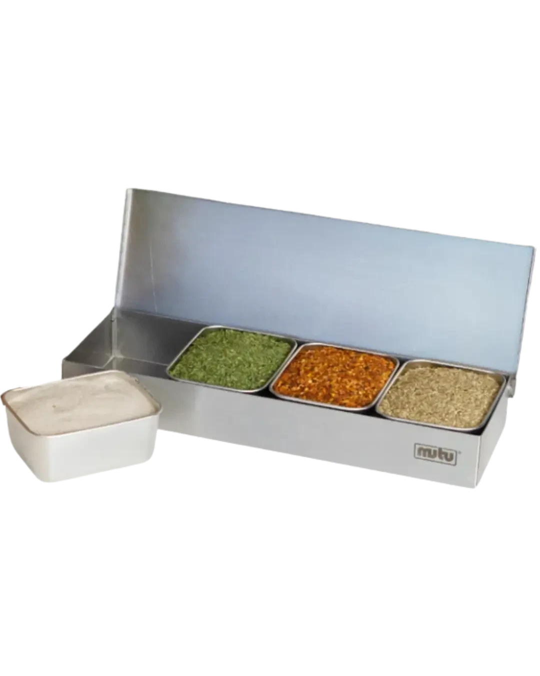 Compact Ingredient Holder Stainless Tempat Bumbu Topping Serbaguna | Mutu CMH-4SC - 4508