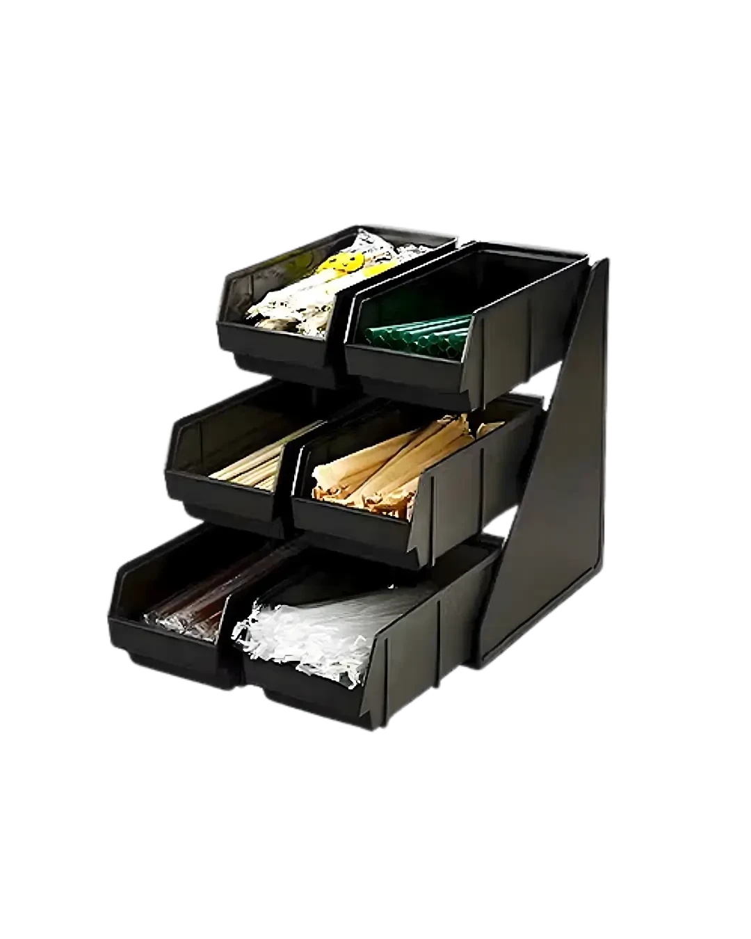 Cup Holder Bar Penyimpanan Sendok Garpu Sedotan 6 Slot | Mutu CHB-6H