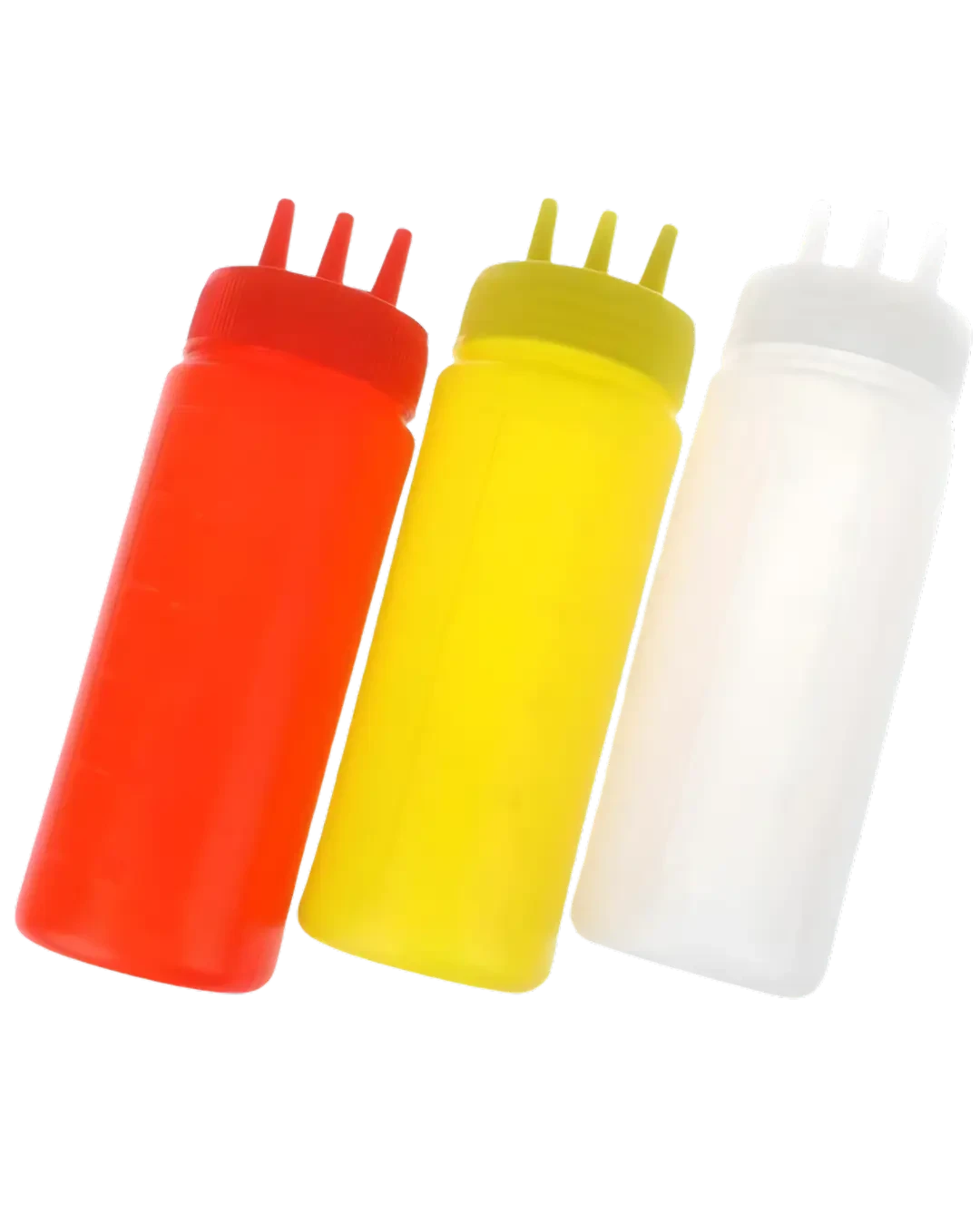 Dispenser Saus 3 Nozzle 650ml Merah Botol Plastik | Mutu SB3-650R