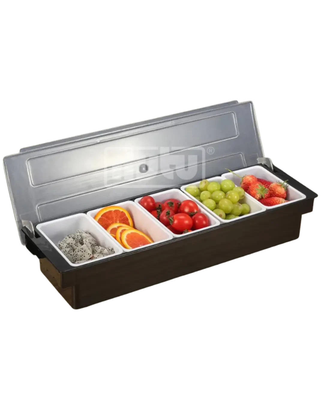 Food Prep Tray Plastik 5 Slot Counter Sajian Praktis | Mutu CMH-5PC - 4527