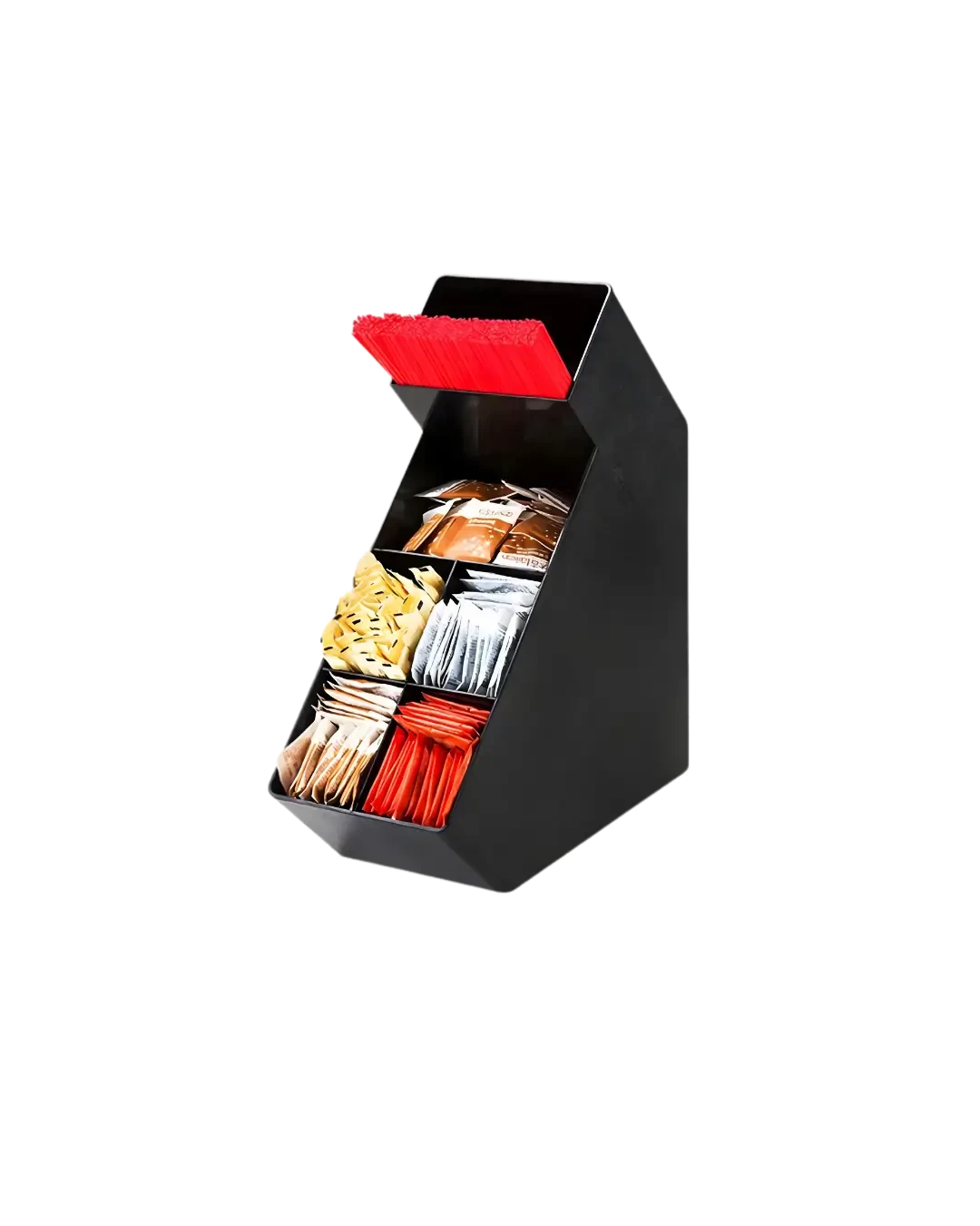 Holder Organizer Creamer Sedotan Gula Sachet Meja Bar Profesional | Mutu CHB-6