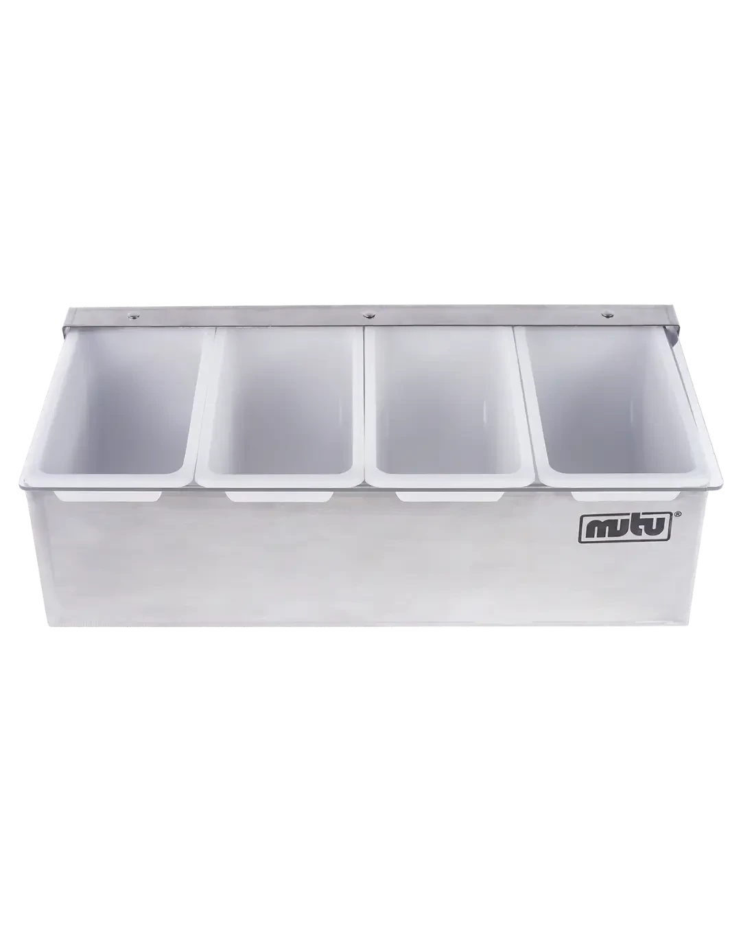 Ingredient Holder Stainless 4 Kompartemen Tutup Transparan Meja Prep | Mutu CMH-4 - 4494