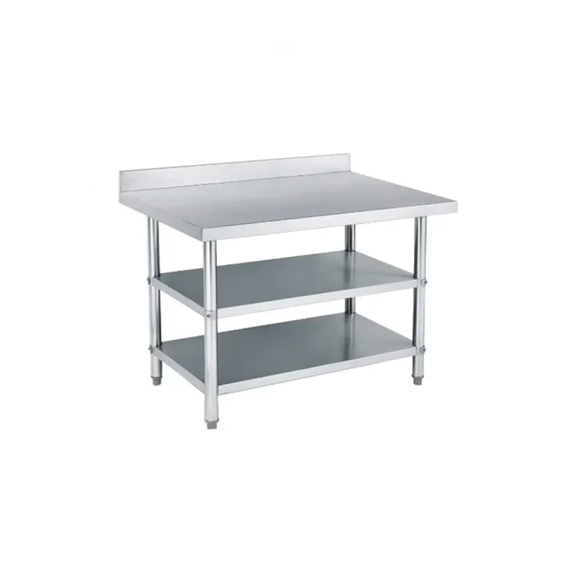 Meja Dapur Stainless 3 Tingkat | Meja Kerja | Worktable | Mutu RWT-18EC Tiga Plat