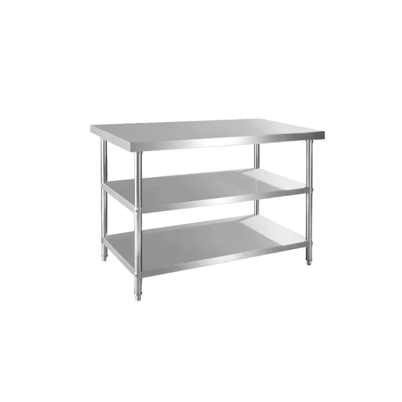Meja Stainless 3 Tingkat | Meja Dapur Stainless | Mutu RWT-12C Tiga Plat - 2347