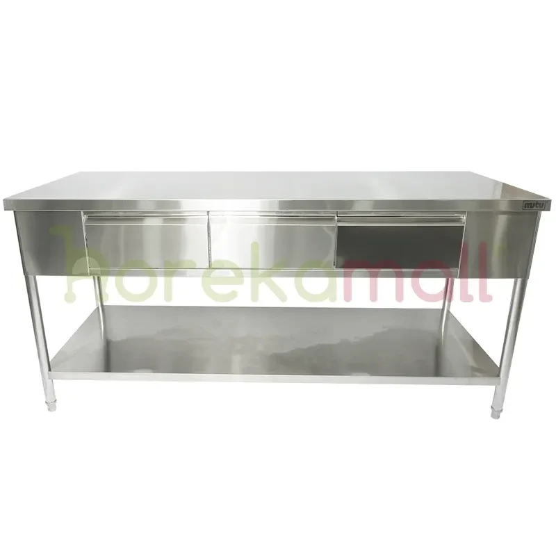 Meja Stainless | Meja Kerja Dapur | Work Table Stainless Steel | Mutu RWT-15DW - 2809