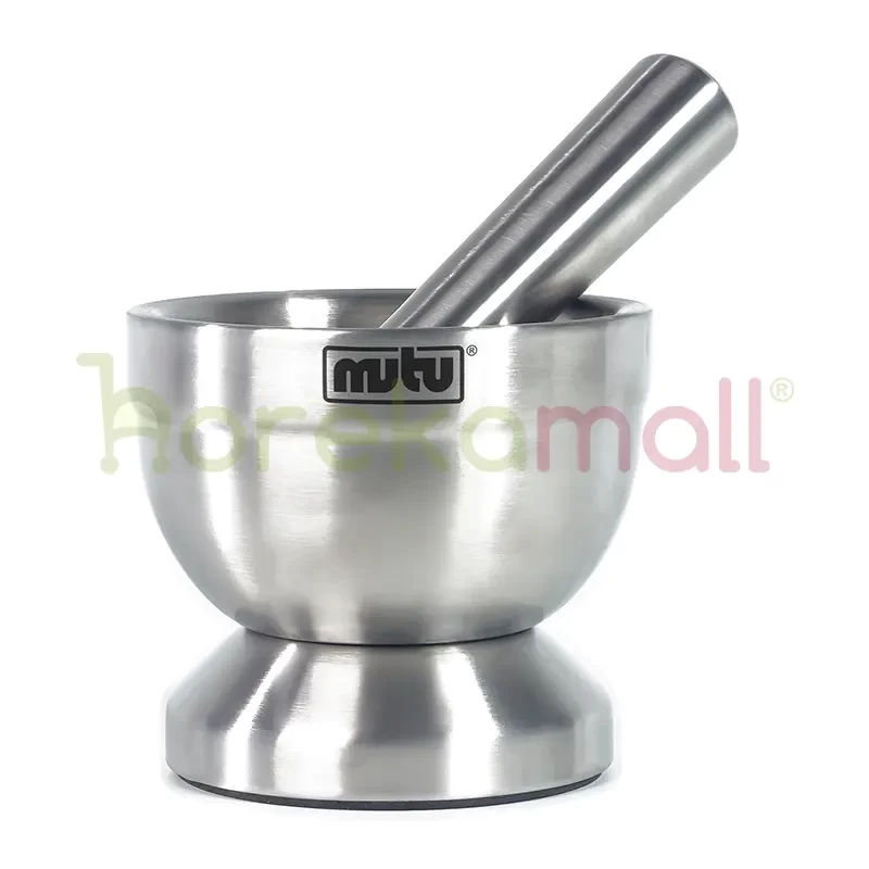 Mortar Ingredient Stainless Steel Wadah Menghaluskan Obat Atau Bumbu Mutu MI-100 - 2027