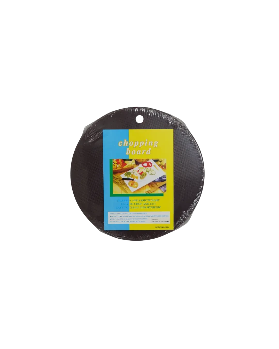 Plastic Cutting Board Bulat Coklat D35cm Dapur Komersial 2cm | Mutu PCB-R3520BN