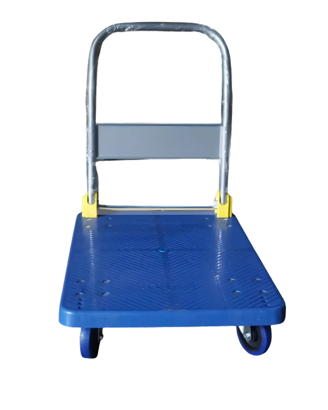 Troli Plastik Gudang Heavy Duty Biru Platform Trolley Warehouse | Mutu FPT-400B